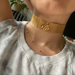 Woven gold choker